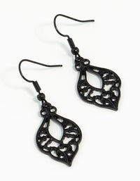 Black Cutout Bohemian Drop Earrings - link has visual effect only
