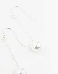 Fine Silver Pin & Pearl Drop Earrings - link has visual effect only