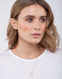 Gold Plated Sterling Silver Heart Necklace - link has visual effect only