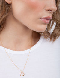 Gold Plated Sterling Silver Heart Necklace - link has visual effect only