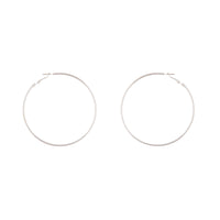 Silver Rounded 7cm Hoop Earrings - link has visual effect only