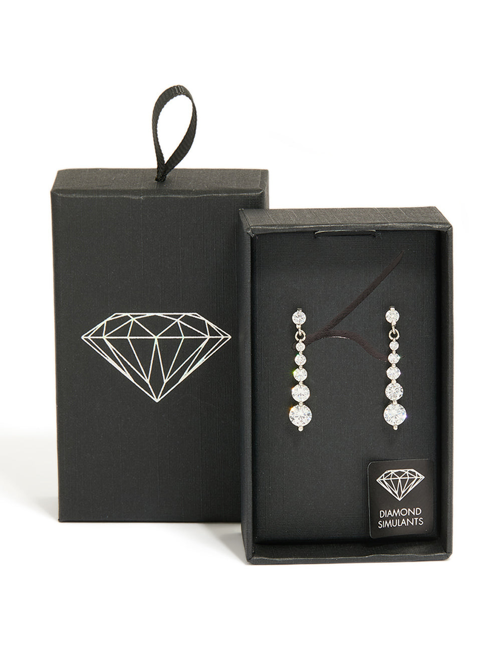 Small Graduated Crystal Drop Earrings