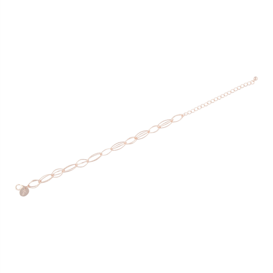 Rose Gold Diamante Link Bracelet