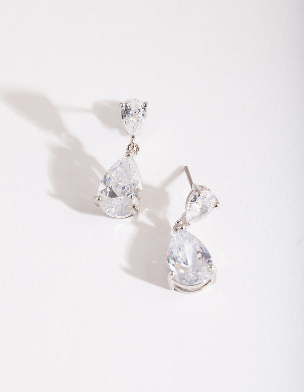 Mirrored Teardrop Crystal Earring