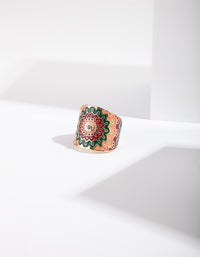Multi Enamel Pattern Ring - link has visual effect only