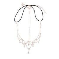 Rose Gold Crystal Jewel Drop Headchain - link has visual effect only