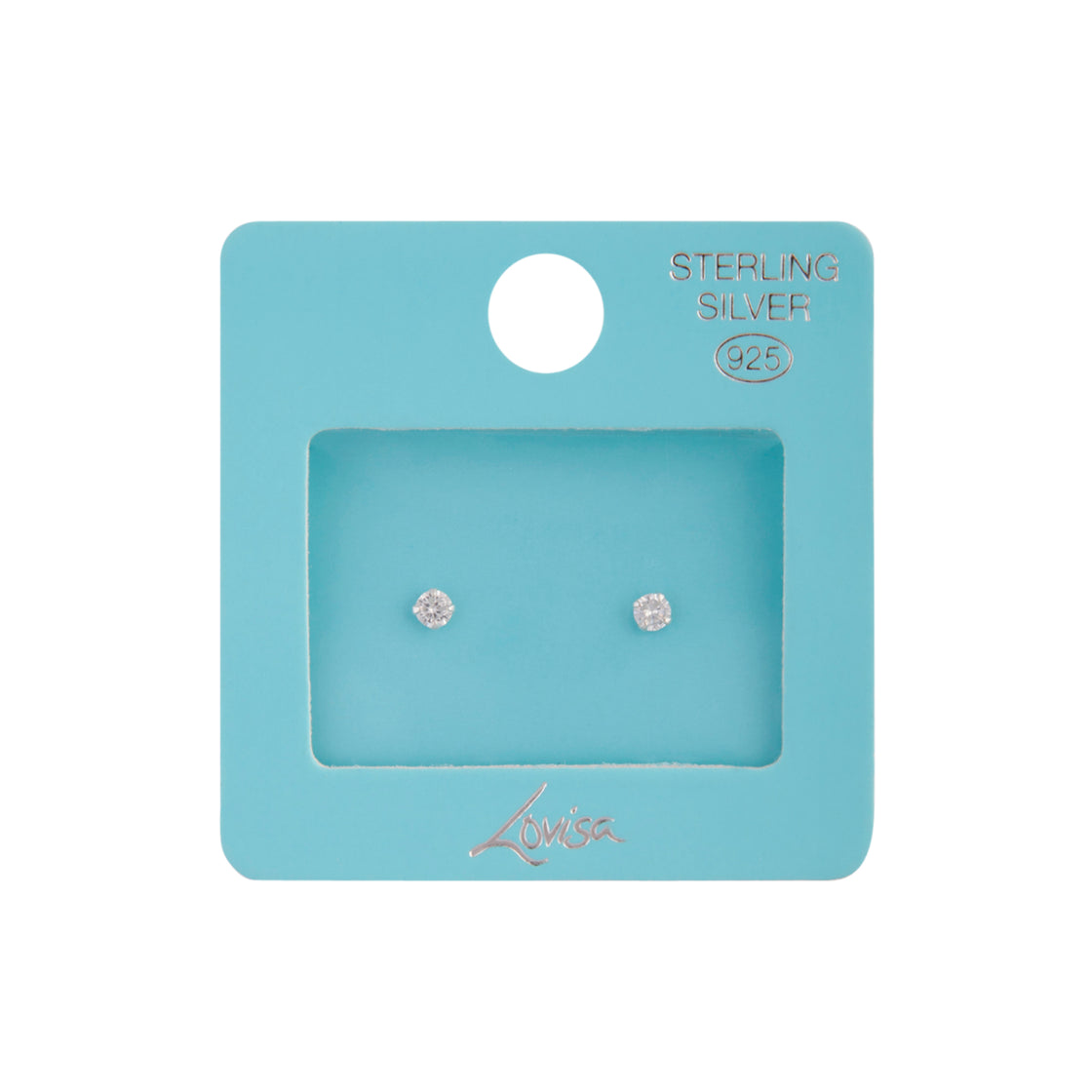 Sterling Silver 2mm Carat Stud Earrings
