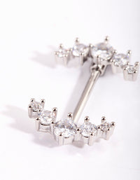 Surgical Steel Round Flower Drop Belly Ring - link has visual effect only