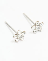 Surgical Stainless Steel Cubic Zirconia Daisy Piercing Stud - link has visual effect only