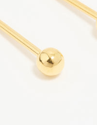24KT Gold Plated Surgical Stainless Steel3MM Ball Piercing Stud - link has visual effect only