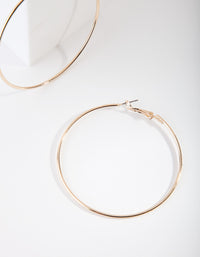 Gold Oversized Fine Hoop Earrings - link has visual effect only
