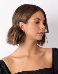 Gold Plated Sterling Silver Sunburst Hoop Earrings - link has visual effect only