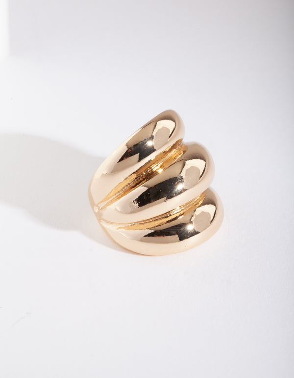Gold 3 Layer Ring