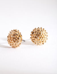 Gold Crater Stud Earrings - link has visual effect only