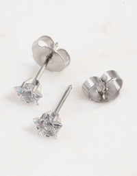 Surgical Steel Star Cubic Zirconia Piercing Stud 5mm - link has visual effect only