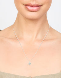 Silver Circle Diamante Necklace - link has visual effect only