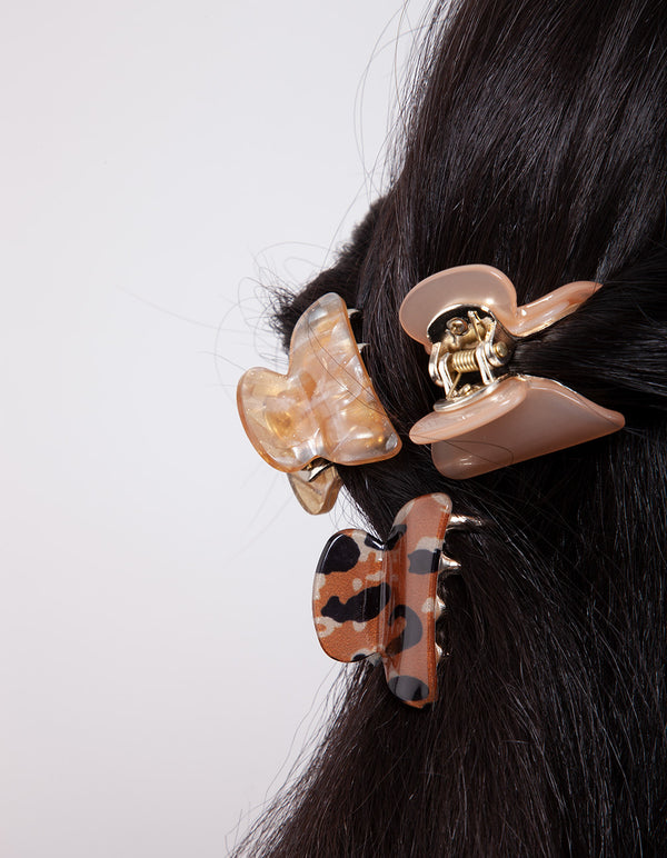 Blush Neutral Claw Clip 4-Pack