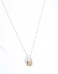 Gold Plated Sterling Silver Padlock Necklace - link has visual effect only
