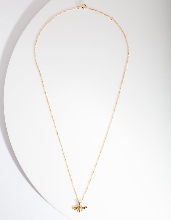 Gold Plated Sterling Silver Bee Necklace