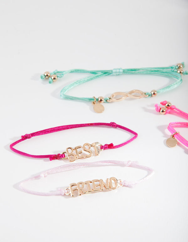 Kids BFF Infinity Bracelet 4-Pack