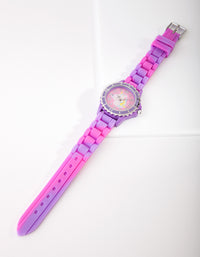 Kids Purple Unicorn Silicone Strap Watch - link has visual effect only
