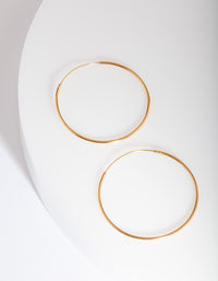 Gold Plated Sterling Silver 40mm Hoop Earrings - link has visual effect only