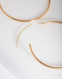 Gold Plated Sterling Silver 40mm Hoop Earrings - link has visual effect only