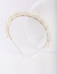 Silver Scattered Pearl Headband - link has visual effect only