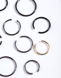 Mixed Metal Faux Piercing Pack - link has visual effect only