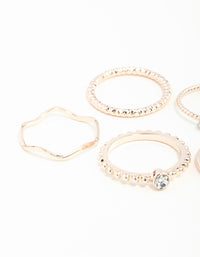 Rose Gold Diamante Band 6-Pack - link has visual effect only