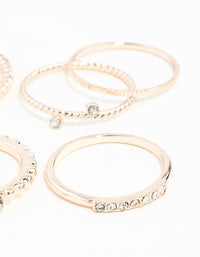 Rose Gold Diamante Band 6-Pack - link has visual effect only