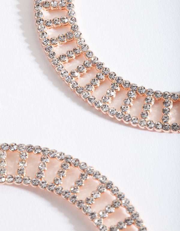 Rose Gold Cut-Out Disc Earrings