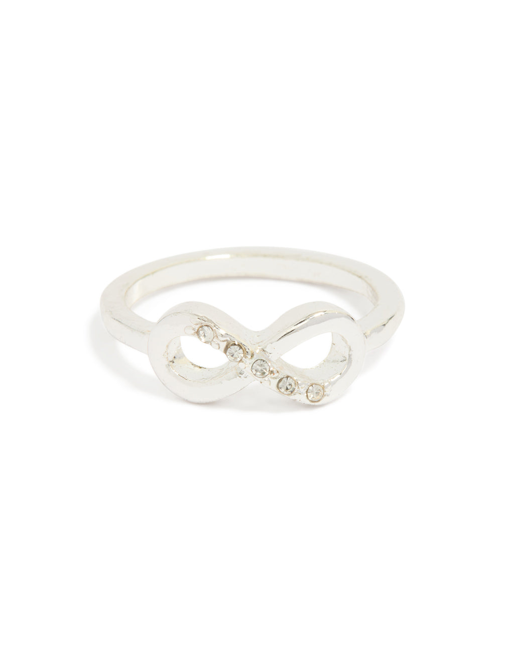 Silver Diamante Infinity Ring
