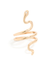 Gold Fine Sleek Snake Ring - link has visual effect only
