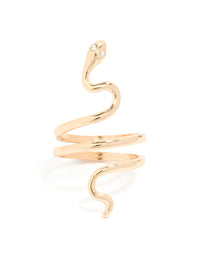 Gold Fine Sleek Snake Ring - link has visual effect only