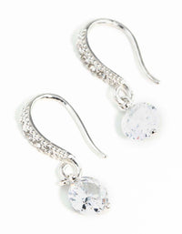 Silver Cubic Zirconia Drop Earrings - link has visual effect only