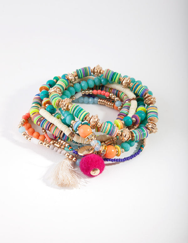 Gold Stretch Multi Bracelet