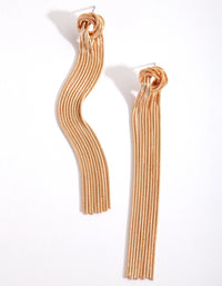 Gold Knot Snakechain Earrings - link has visual effect only