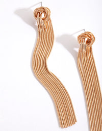 Gold Knot Snakechain Earrings - link has visual effect only
