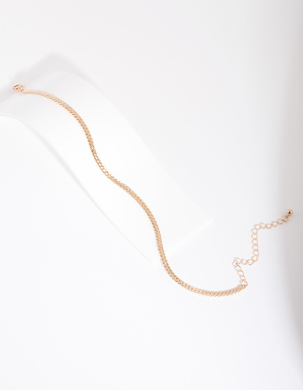 Gold 3mm Herringbone Chain Anklet