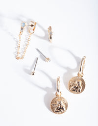 Gold Angel Earring Stack Pack - link has visual effect only