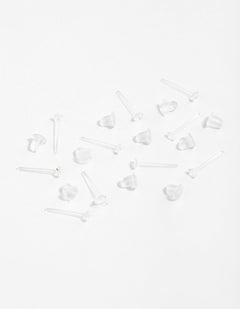 Plastic Sensitive Silicone Earrings