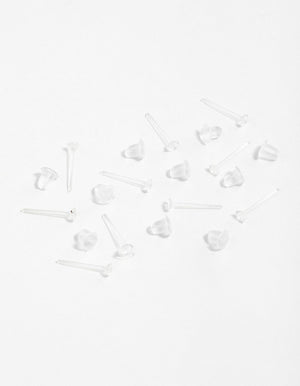 Plastic Sensitive Silicone Earrings