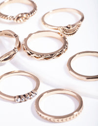 Antique Gold Symbol Ring 8-Pack - link has visual effect only