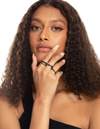 Black Crystal Twisted Ring 8-Pack - link has visual effect only