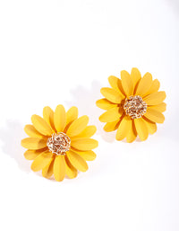 Gold Sunflower Stud Earrings - link has visual effect only