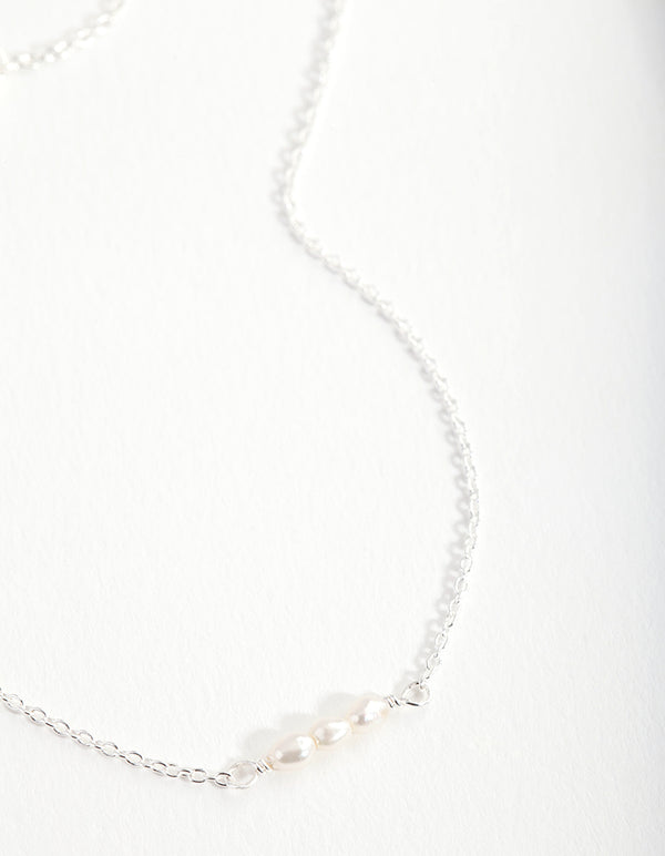 Sterling Silver Mini Pearl Bracelet