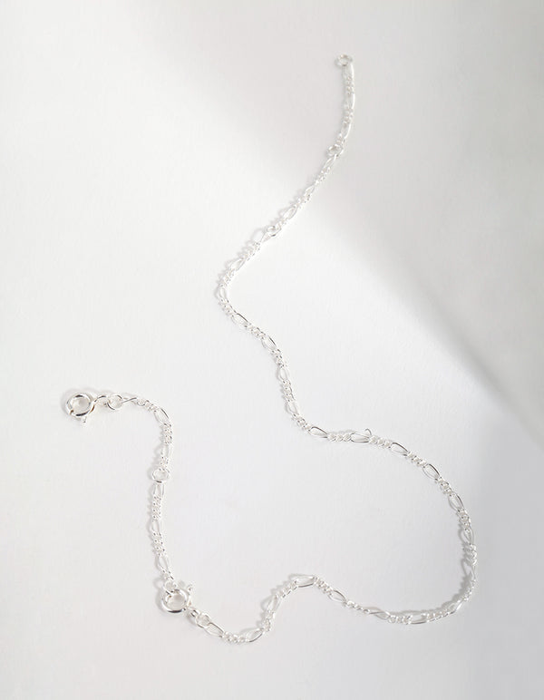 Sterling Silver Wide Chain Bracelet Anklet