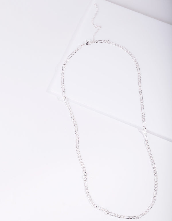 Silver Plated 60cm Figaro Chain Necklace