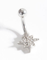 Silver Starburst Surgical Steel Belly Bar - link has visual effect only